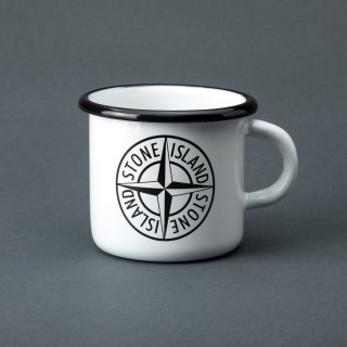 Емальована кружка "Stone Island" біла, 400 мл