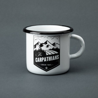 Емальована кружка "The Carpathians" біла, 400 мл