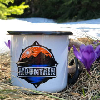 Емальована чашка з принтом "Mountain", 400 мл