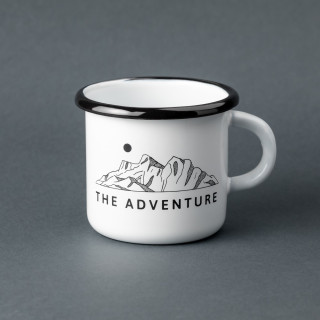 Емальована кружка "The adventure" біла, 400 мл